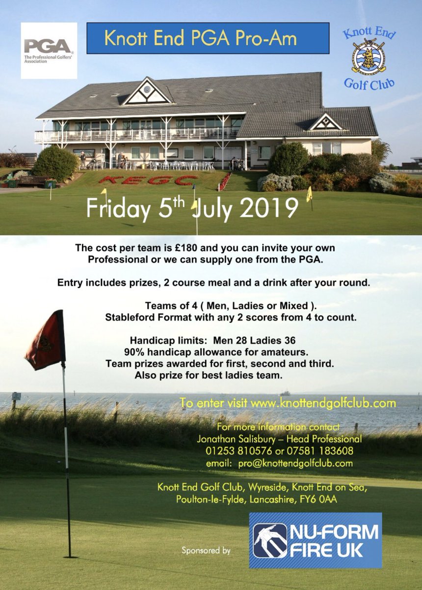 nuformfire's tweet photo. Join us for the @PGANorth Pro-Am to be held on Friday 5th July @knottendgolf sponsored by @nuformfire. #PGA #Golf #nuformfire #sprinklersystems https://t.co/CKaQxrhZkw
