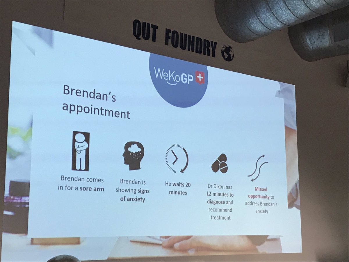 QUTEship's tweet image. #IDEASlaunched pitch @qutfoundry by Ross of #WeKo #GP, a health #entrepreneur, economist, &amp;amp; #QUT HDR #research student, is helping the great number of people suffering #health issues, leveraging the ‘dead’ waiting time in #doctors waiting rooms, &amp;amp; making care more proactive!