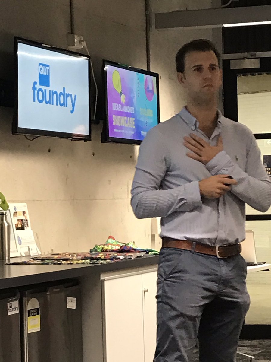 QUTEship's tweet image. #IDEASlaunched pitch @qutfoundry by Ross of #WeKo #GP, a health #entrepreneur, economist, &amp;amp; #QUT HDR #research student, is helping the great number of people suffering #health issues, leveraging the ‘dead’ waiting time in #doctors waiting rooms, &amp;amp; making care more proactive!
