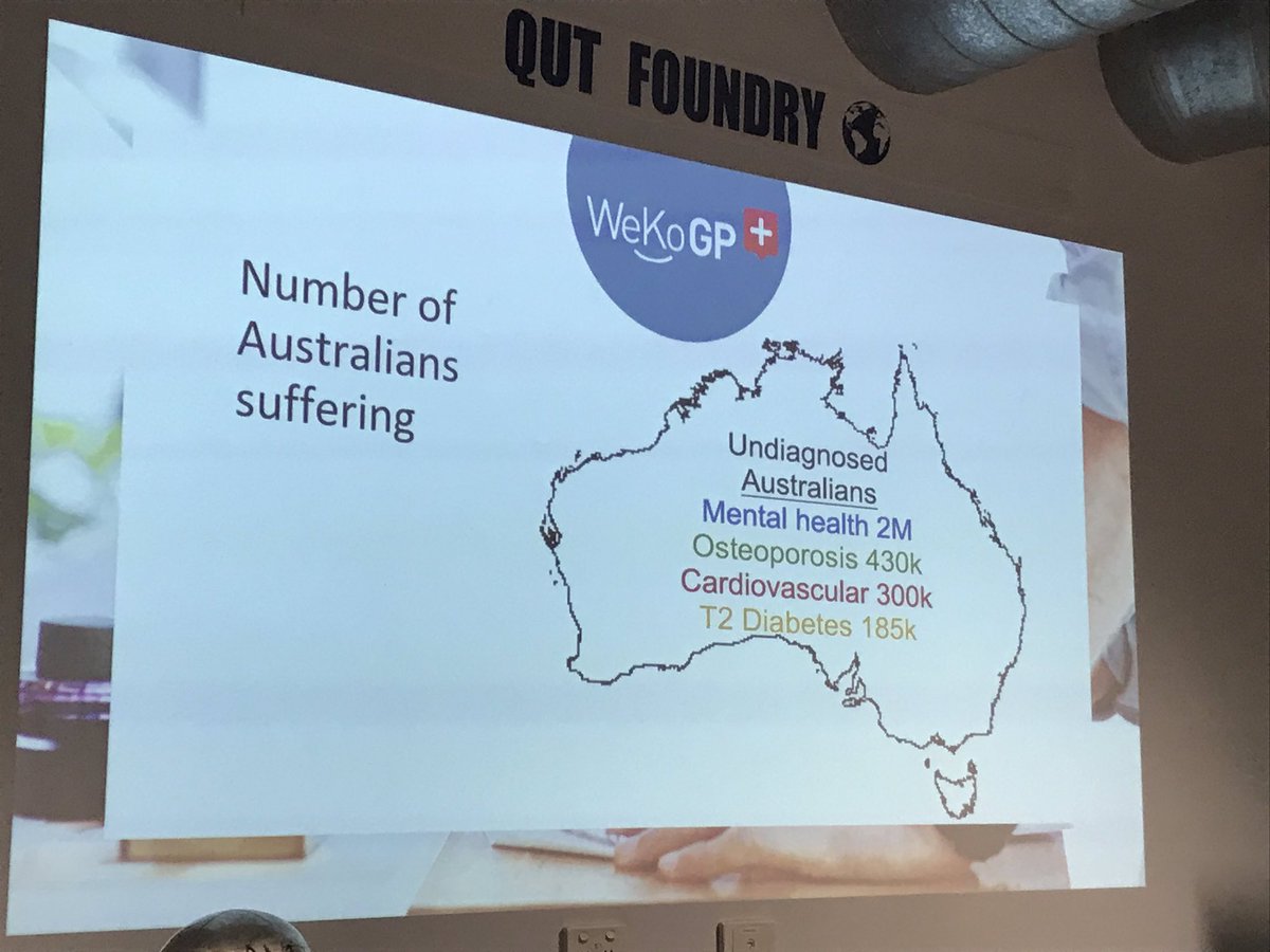 QUTEship's tweet image. #IDEASlaunched pitch @qutfoundry by Ross of #WeKo #GP, a health #entrepreneur, economist, &amp;amp; #QUT HDR #research student, is helping the great number of people suffering #health issues, leveraging the ‘dead’ waiting time in #doctors waiting rooms, &amp;amp; making care more proactive!