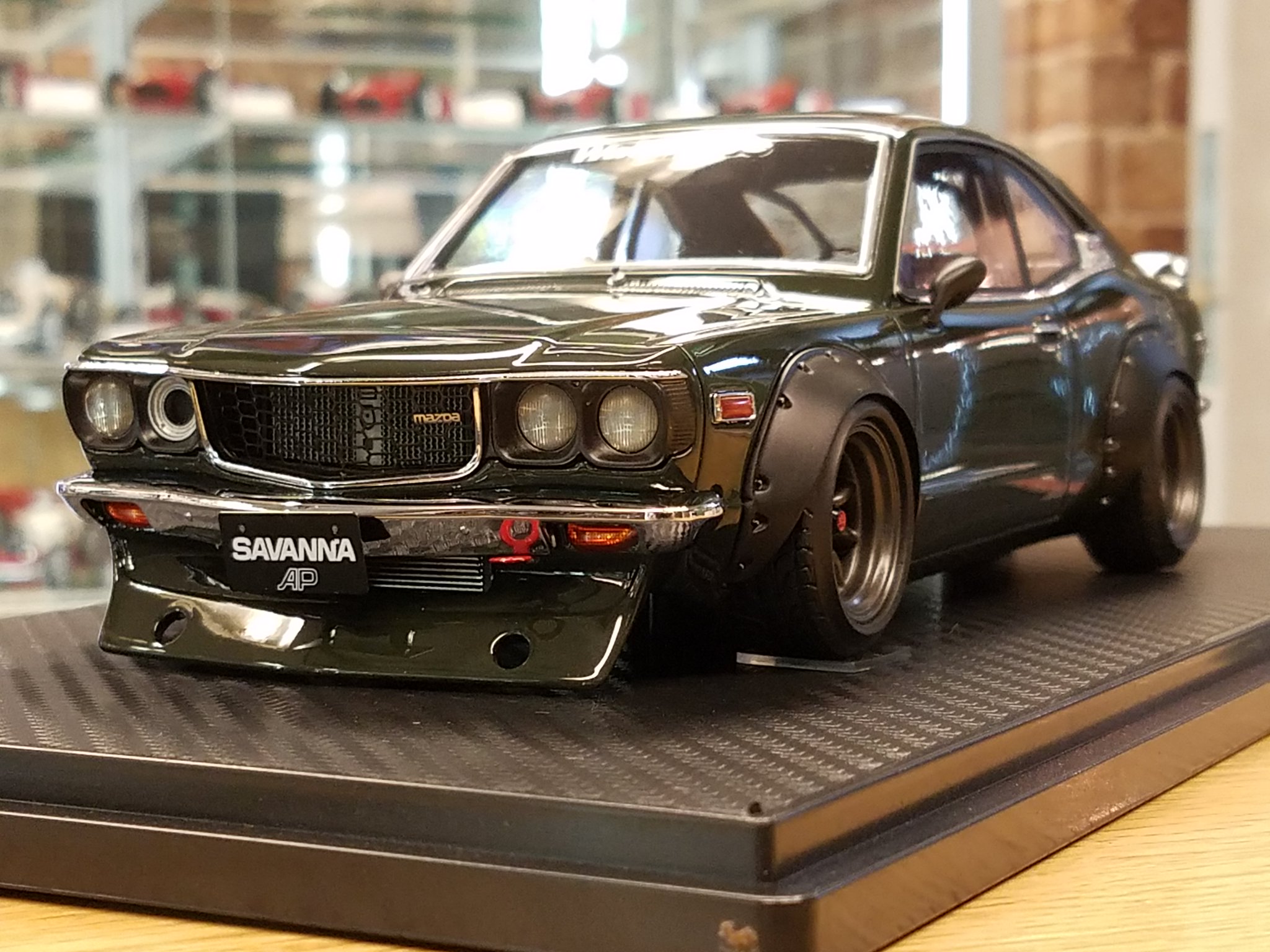 ギフト イグニションモデル マツダ サバンナ RX-3 1144 グリーン