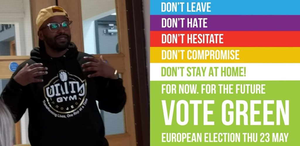 Emma_Ellse's tweet photo. Polls are open and it's has to be a Green vote for me @MagicMagid gets my vote today.  #keepfarageout #ChooseHope https://t.co/dZhLBUEl5G