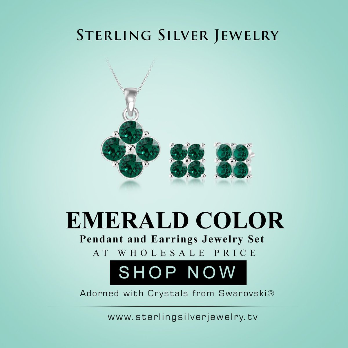 #Emerald Color #Pendant and #Earrings #JewelrySet with #Crystals from #Swarovski® Online at Best #Wholesale Price. More Here: bit.ly/2VVRTKK #glamour #Swarovskijewelry #FollowTheSparkle #swarovskijewelry #swarovskicrystals #crystalsfromswarovski #jewels #customjewelry