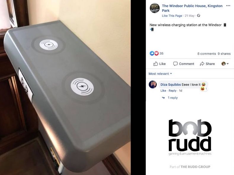 The new Crable wireless charging unit is going down well at one of our Newcastle sites ... customers will no longer be able to use the 'sorry my battery died' excuse to their partners any more 📱📱📱
#mobilecharging #crable #wirelesscharging #UKpubs