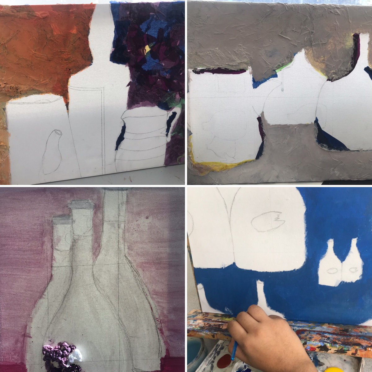 BDBTextiles's tweet image. Extremely proud of my year 9’s - so creative and independent in producing their mixed media Still Life canvases 👩‍🎨 #ProudTeacher #ProudOfBDB @BDBSchool
