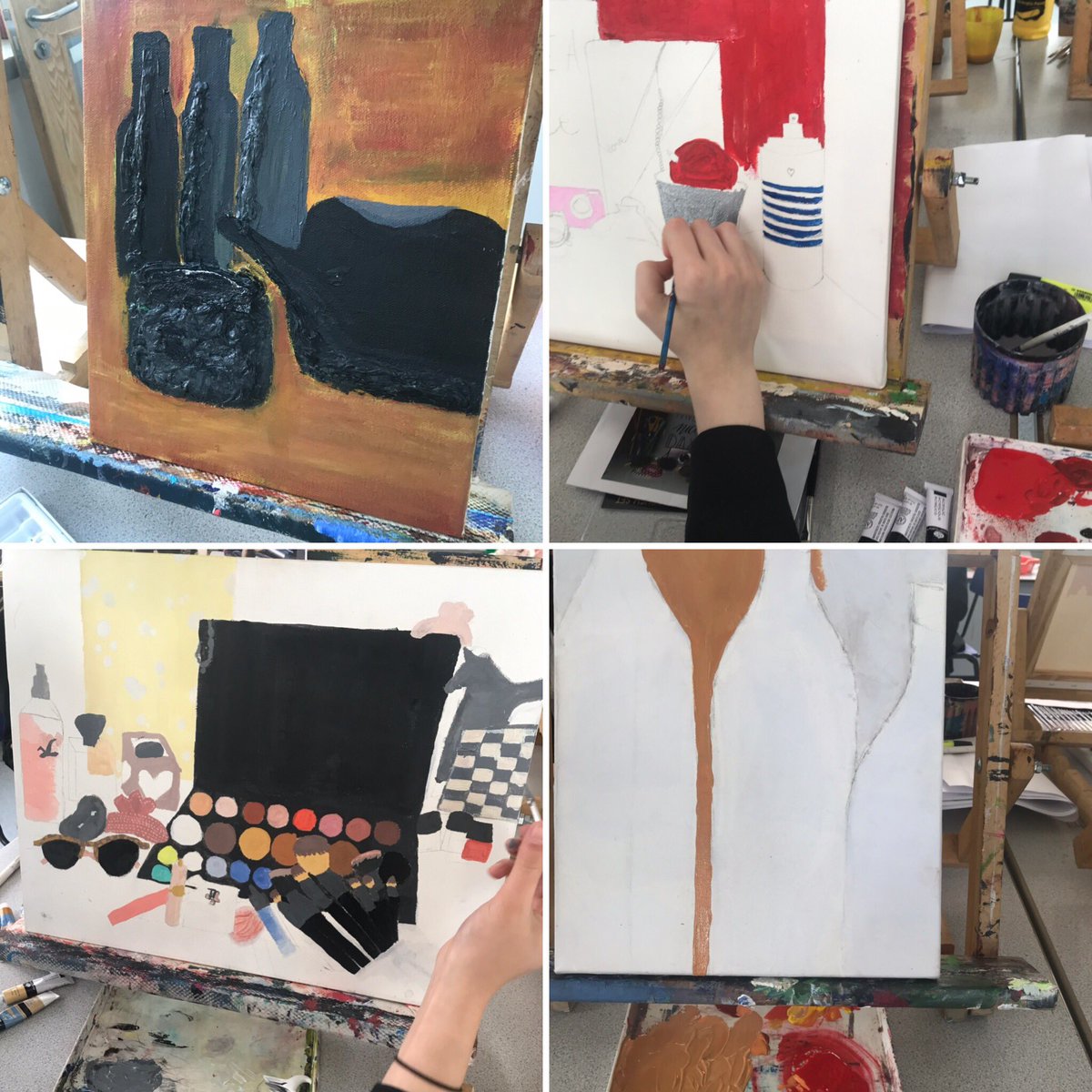BDBTextiles's tweet image. Extremely proud of my year 9’s - so creative and independent in producing their mixed media Still Life canvases 👩‍🎨 #ProudTeacher #ProudOfBDB @BDBSchool