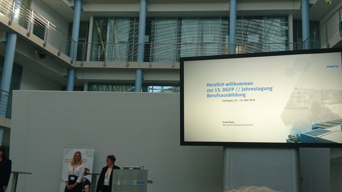 Los geht's! Gespannt auf zwei Tage bei der 13. #DGFP Jahrestagung #Berufsausbildung bei #Festo in Esslingen.