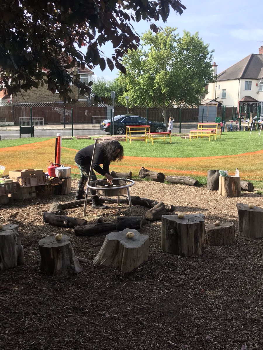 Getting the fire started for #OutdoorClassroomDay 🔥 It’s a #WhereTheWildThingsAre theme for today. Is your school taking part? What activities have they planned? #playmatters #outdoorlearning <a href="/OutdoorClassDay/">Outdoor Classroom Day</a>