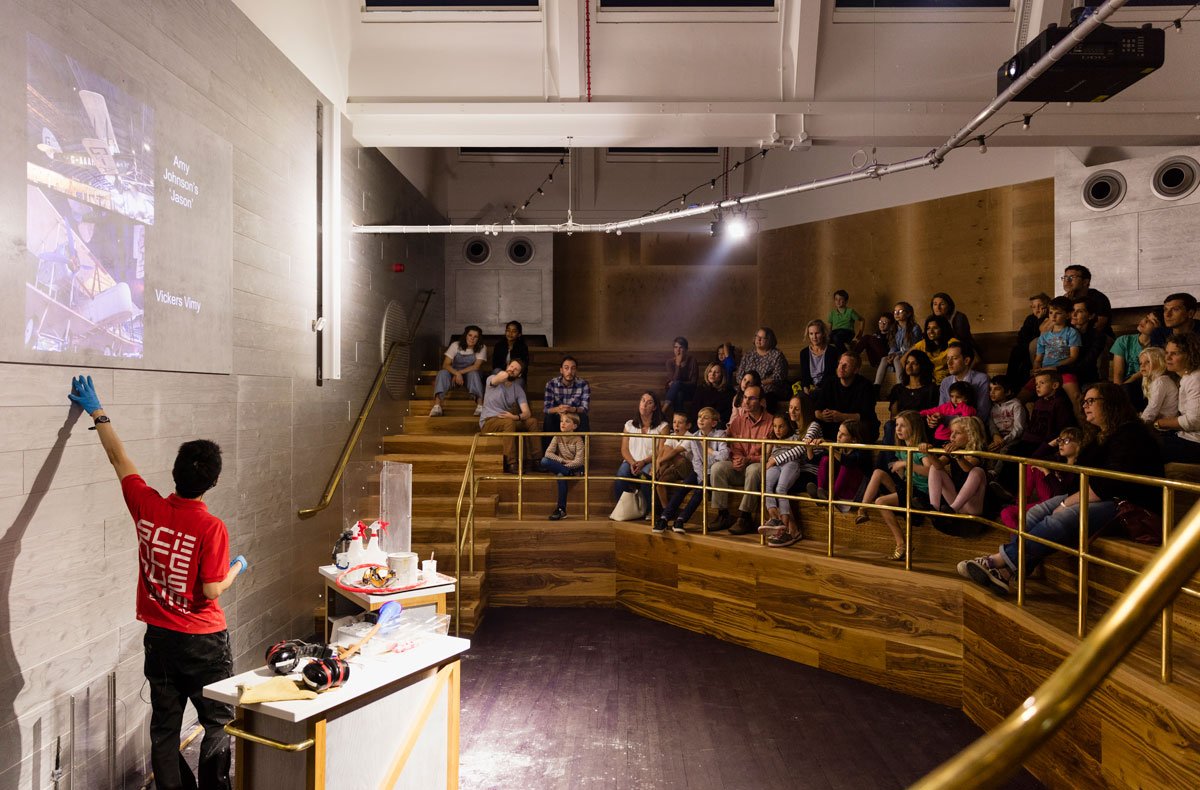 Igniting curiosity and fuelling imagination within our bespoke joinery #fitout of the auditorium <a href="/sciencemuseum/">Science Museum</a>. To take part in explosive science demonstrations and shows visit 'Wonderlab: The Equinor Gallery' at The Science Museum. buff.ly/2x8zyuL