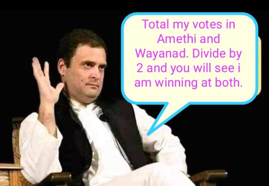 drmyadav's tweet image. #RahulLogic

@smritiirani  #wayanad #Verdict2019 @MyVadodara