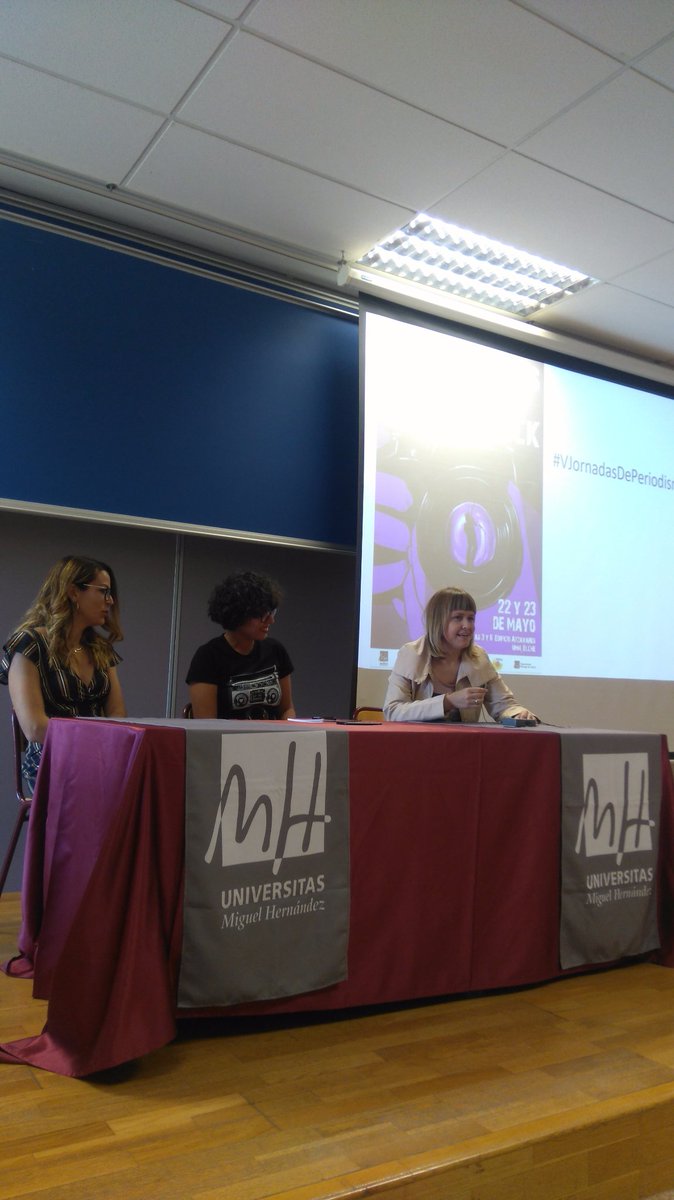 María Cortés de <a href="/teatrearniches/">Teatre Arniches</a>, Esther Navarro de Genion y Marina Torrecilla de <a href="/teaprinalicante/">Teatro Principal ALC</a>
#vjornadasdeperiodismoyrock