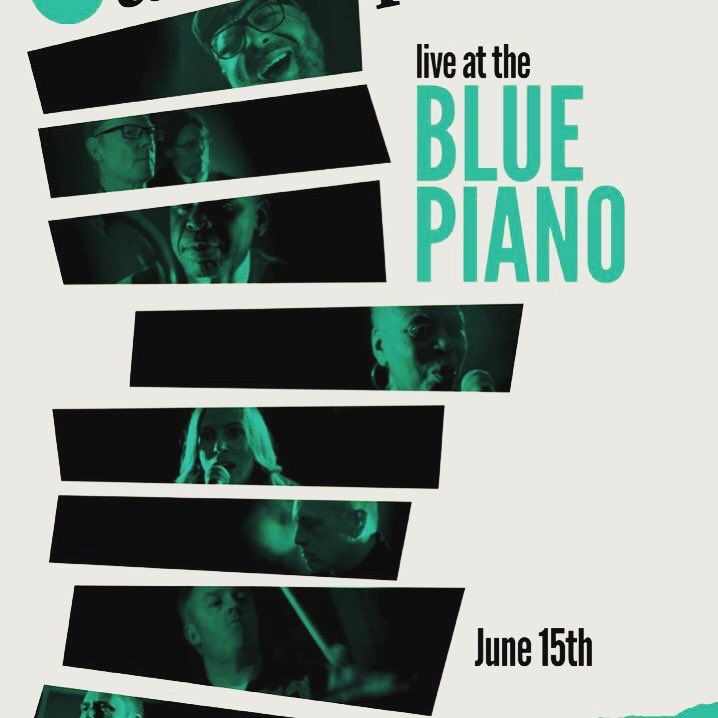 How snazzy is this?! 😮 
The new poster for our next gig! 
Blue Piano! 8 til late! £8 a ticket! 
Ease on down and get your tickets here 👉🏾 thebluepiano.co.uk/index.php/even…  
Let’s get the Summer started! 😎✊🏾🎶 @theatlanticplayers <a href="/thebluepiano/">Reiner Hiby</a>.brum #music #soulmusic #summer #birmingham