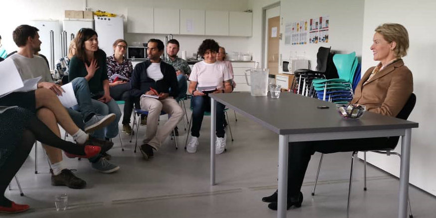 DTUbioengineer's tweet photo. Yesterday PhD students and Postdocs @dtubioengineer were in for a treat: A one hour Q&amp;A with 2018 Nobel Laureate in Chemistry @francesarnold.  #enzymeoptimization #proteincatalysis #evolution #sciencesuperstar @DTUtweet https://t.co/gLEdCnRG1i