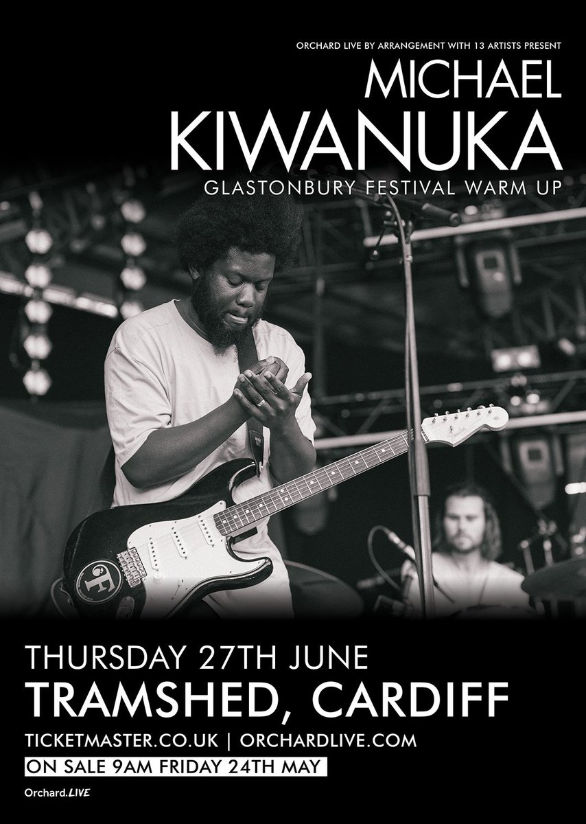TramshedCF's tweet photo. Tickets are ON SALE NOW for @michaelkiwanuka on Thursday the 27th of June! Grab your tickets here 👇
https://t.co/KUvHlarMVG https://t.co/c0TVCf3mVC