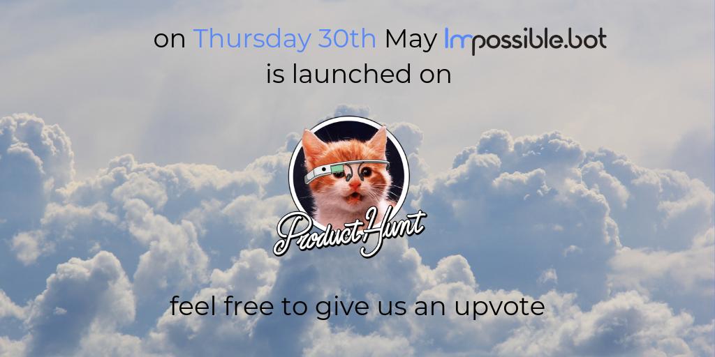 impossible__bot's tweet photo. On Thursday 30th May, Don't miss our launch on @ProductHunt !!
➪https://t.co/ZzViJF0M5u
#launch #comingsoon #chatbot #softwaretesting #browsers #testing #testers #virtualassistant #customercare #customerservice #ecommerce #AI https://t.co/XjOwqDQexq