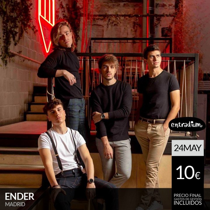 Jóvenes músicos, cercanos, con ganas de innovar y hacer sentir. Así es <a href="/somosENDER/">Ender</a> una de las propuestas más frescas y prometedoras. Compositores de unas letras directas y enérgicas, que presentan en su primer trabajo .
En <a href="/TeatroBarcelo/">Teatro Barceló</a>
Tu entrada: ow.ly/Ecg950unq5i