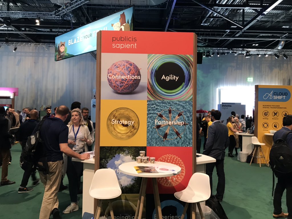 PublicisSapient's tweet photo. We’re at booth 107 at #SalesforceTour where our team are ready to tell you how we partner with #Salesforce to take your business from Now to Next. Swing by and say hello 👋 (and grab some trail mix) @sapient_i7 https://t.co/xVHZ1jy5pC