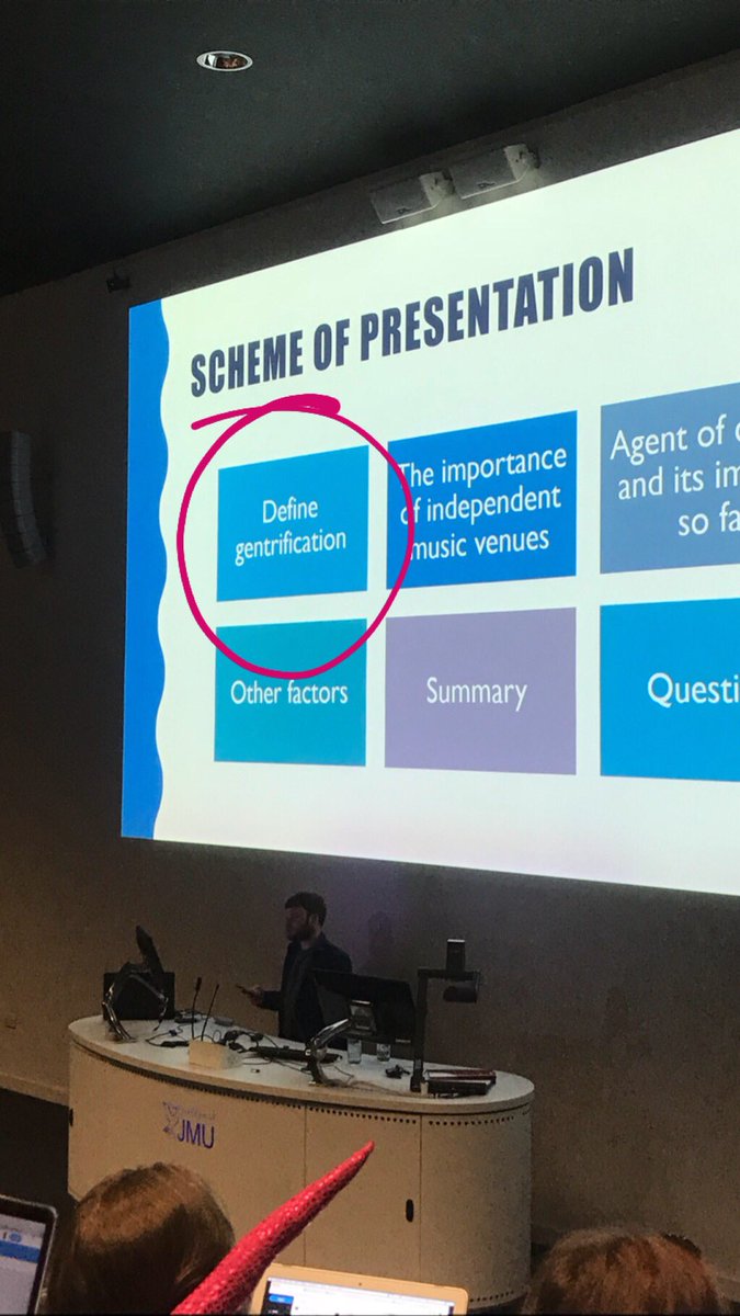 simonesmusic_'s tweet photo. So glad he’s defining gentrification #CIM2019 https://t.co/LSfKVD0A0r