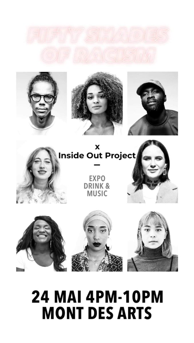 FiftyRacism's tweet photo. J-1 💥 Expo #FiftyShadesOfRacism #FSOR x #InsideOutProject @JRart ✊🏿✊🏽✊🏻 JOIN OUR MOBILISATION ➡️ https://t.co/mYQJPQhIJS https://t.co/FJd74TYGeN
