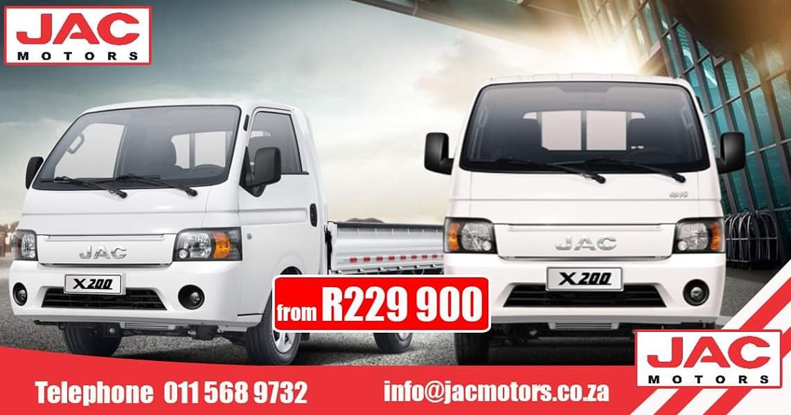 Go ahead compare our X200 with the competition. JAC Motors SA is confident that what we are offering in a light commercial vehicle with a 1.3 ton pay load is unbeatable value for money. Put us to the test!