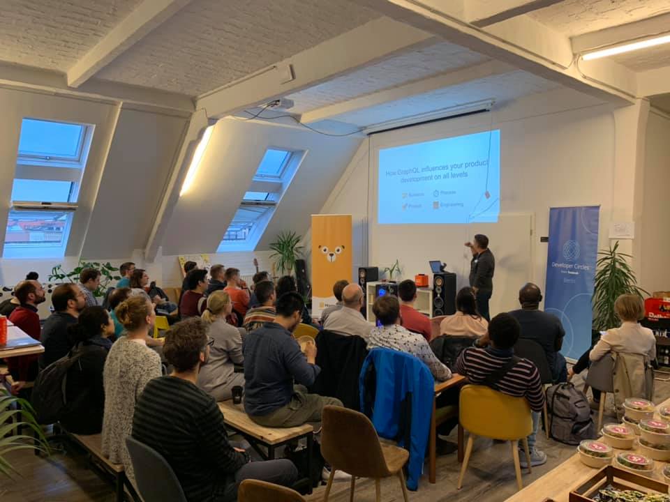 dclg_en's tweet photo. Gave a talk yesterday in #FacebookDeveloperCircle #Berlin meetup about How #GraphQL influences your product development on all levels. Thanks, #FacebookDeveloperCircleBerlin and @honeypotio for this opportunity ๐ค https://t.co/EZxxkoG5HZ
