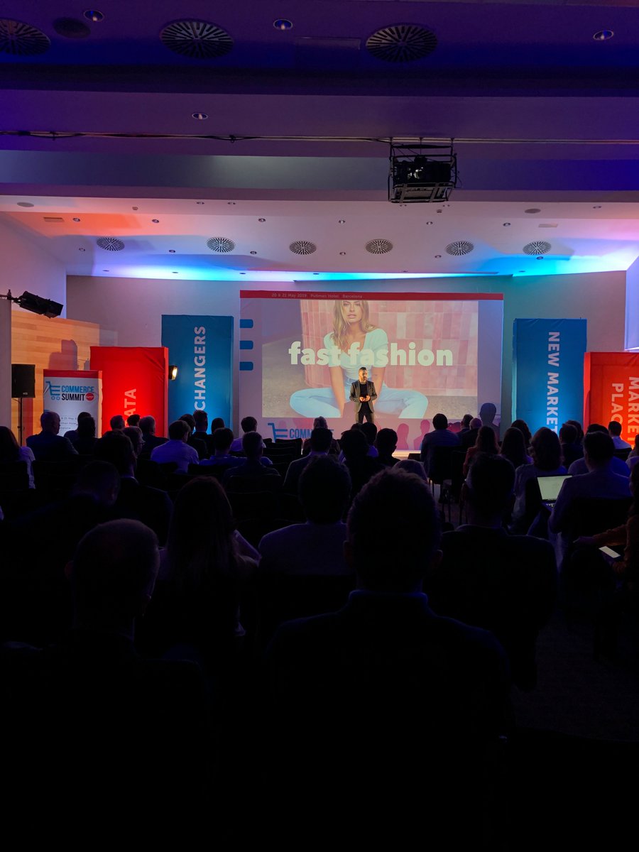 PouyaBoland's tweet photo. DONE! 🇪🇸 Keynote speech in sunny at E-commerce Summit, talking about fast-fashion, the industry challenges vs. disruptive brands &amp; social. #chiquelle #fastfashion https://t.co/D7FlLdSkZF
