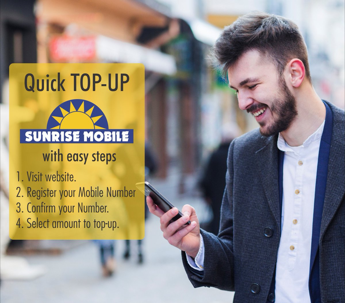 Want to top up your Sunrise Number? Visit sunrisemobile.co.uk/quick-topup or contact customer care at 154. #sunrisetopup #sunrisesim #sunrisemobile #london #uk #telecomcompany #mobilesim #phonesim #simcard #simcarduk #ordersimuk #ordersimlondon