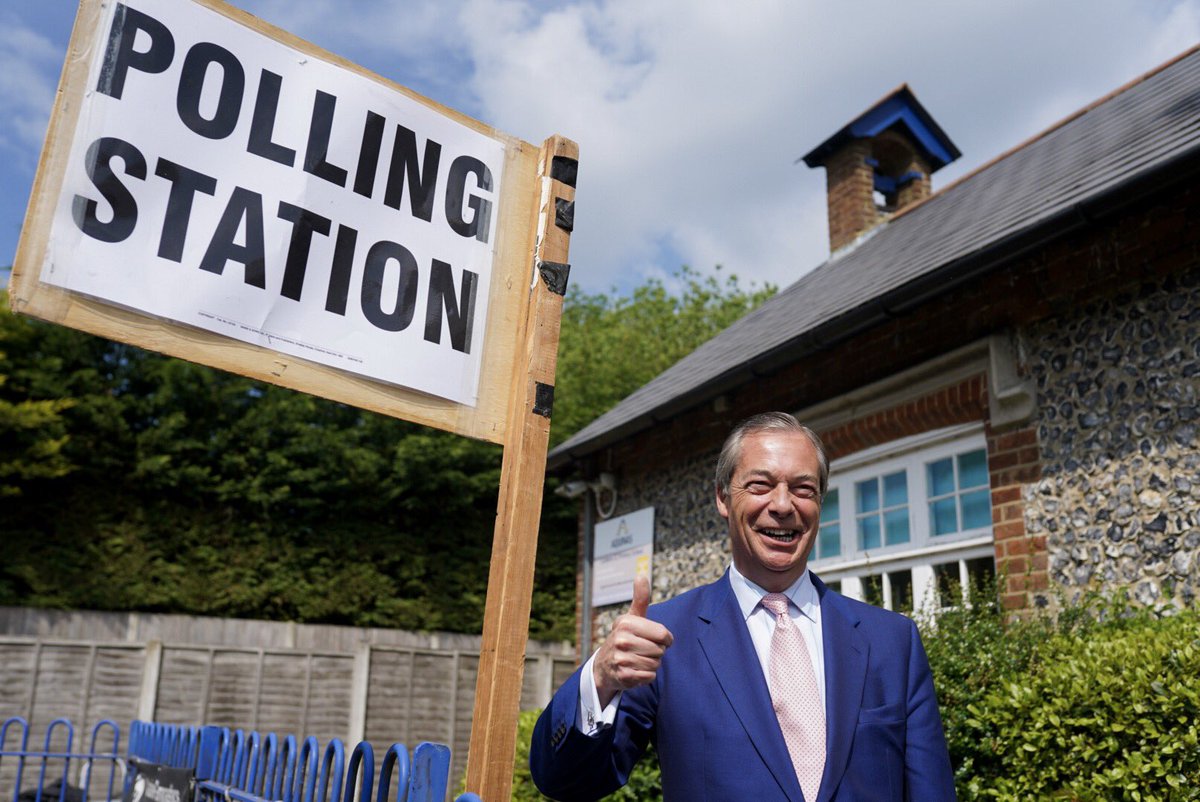 Nigel_Farage's tweet photo. I’ve just been and done my bit. Polls are open until 10pm! https://t.co/HhUt6St1wL