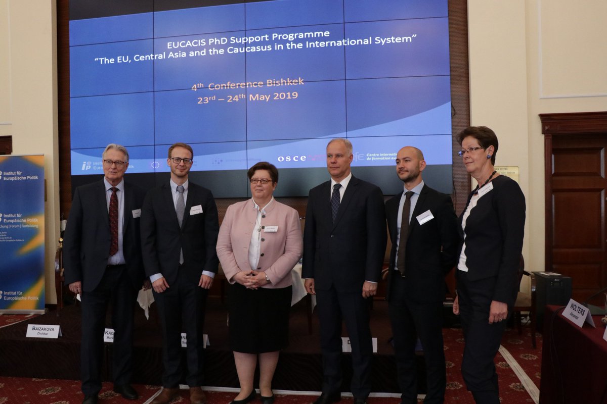4th #eucacis conference “The #EU, #CentralAsia and the #SouthCaucasus: new approaches on regional and international cooperation” started in Bishkek. This conference is co-organized @CIFE_EUstudies  @IEP_Berlin @OSCE_Academy  funded by #Erasmus+ #VolkswagenStiftung