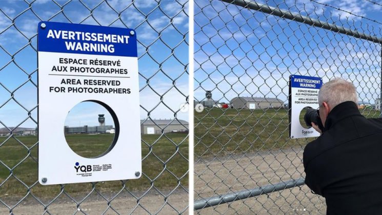 Canada doesn’t ban photographers from airports, they cut a hole in the fence for them - bit.ly/30Hp7Mq