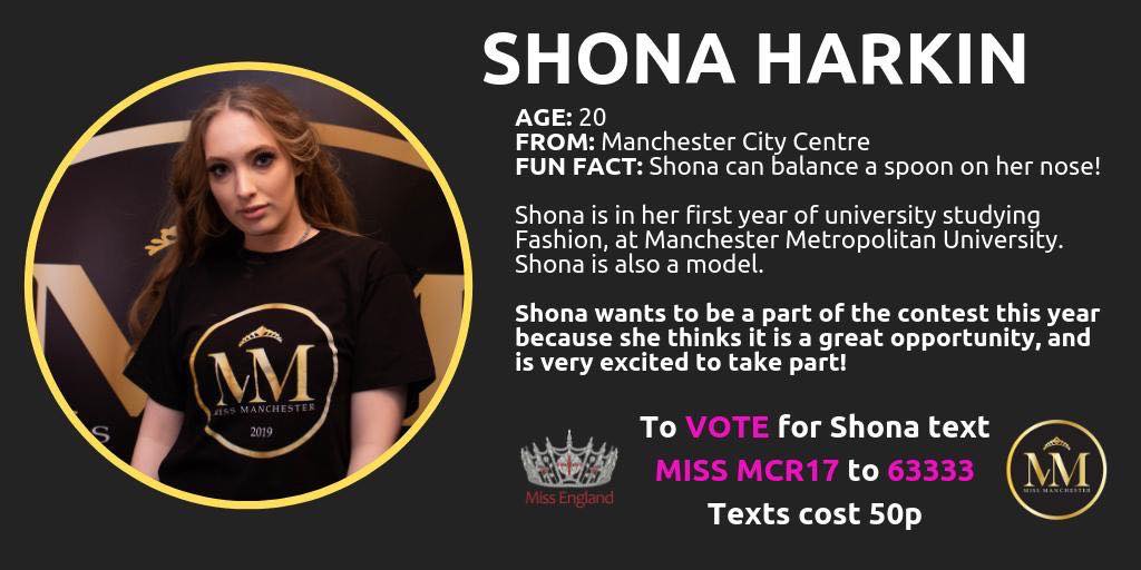 We would like to congratulate Shona Harkin on making the final of the <a href="/MissMCRContest/">Miss Manchester Official</a>! 🎉

#MissManchesterContest #Finalist