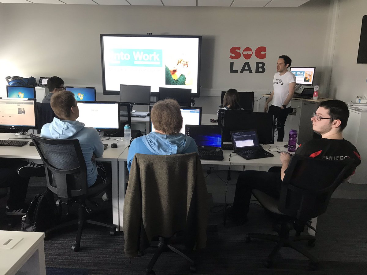 TheCyberAcademy's tweet image. Last day of our Cyber Taster Course at our #SOCLAB  at @ComputingNapier @EdinburghNapier. @BasilatNapier talked about challenges and opportunities and Lee Hutchison about @IntoWork57. Big thanks to @JasonRHalley @billatnapier @benpaechter @sallyatnapier @mckeowns87 @asmales