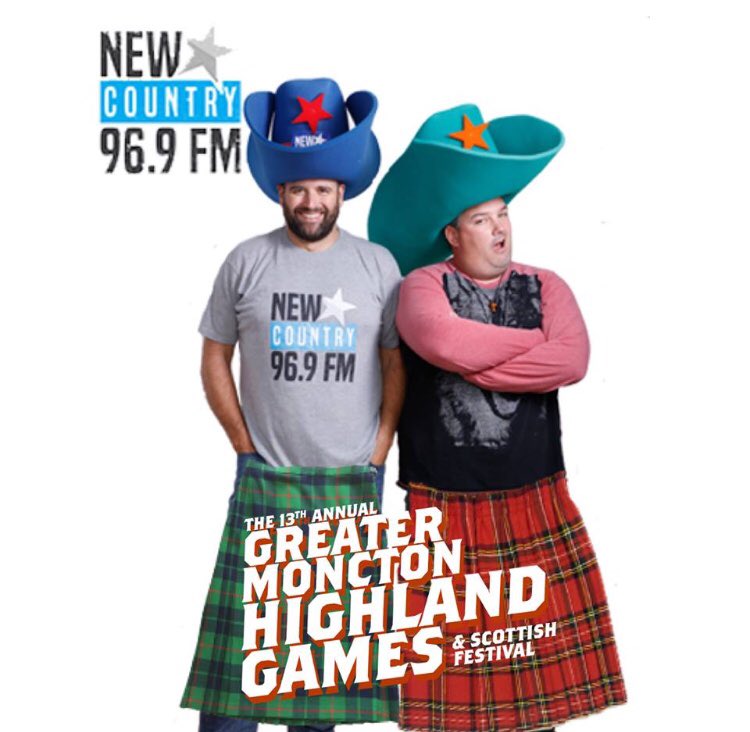 Moncton_Scots's tweet photo. @newcountry969 looks amazing in tartan. Welcome aboard as our 2019 #officialsponsor haggis taste testers and Loch Ness monster tamers. #scottyandtony #kiltedcowboys https://t.co/slR6n5En4j