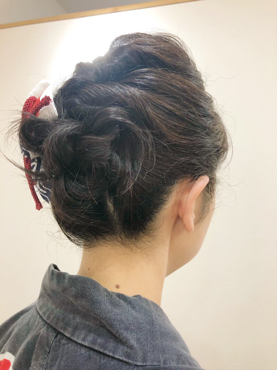 Miyuki Hairset Hairsetting ヘアアレンジ Hairarrange Hairarrangement 浜松まつり 浜松まつり髪型 浜松まつりヘア 浜松祭り 浜松祭り髪型 てぬぐいリボン ツイストアレンジ くるりんぱアレンジ