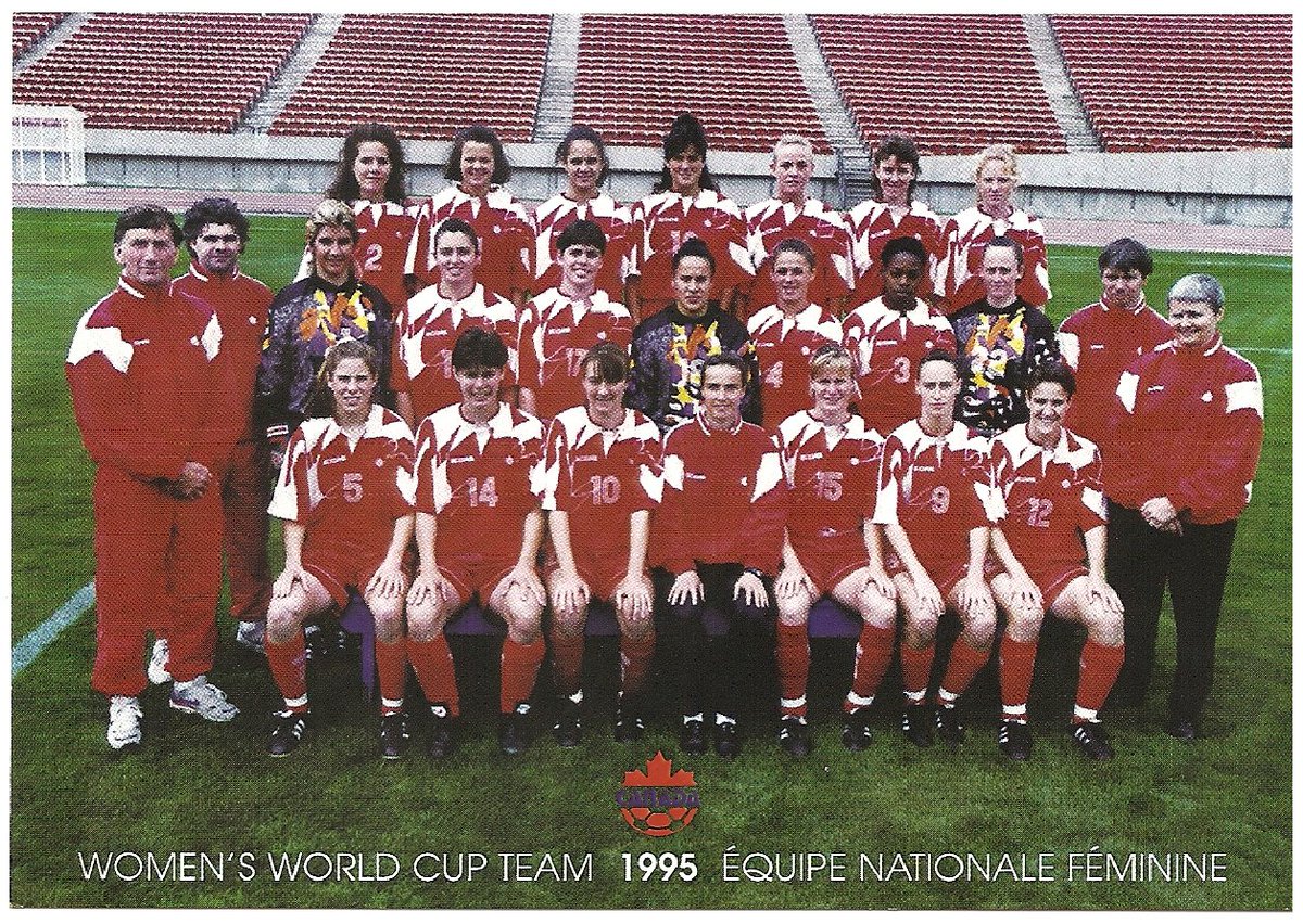 CanWSoccer's tweet photo. @CS_HallofFame @FIFAWWC @SportCanada_EN Congratulations to a deserving group of ladies who paved the way for women's soccer in Canada! Official 1995 World Cup Team photo below! https://t.co/jJicXTun8k