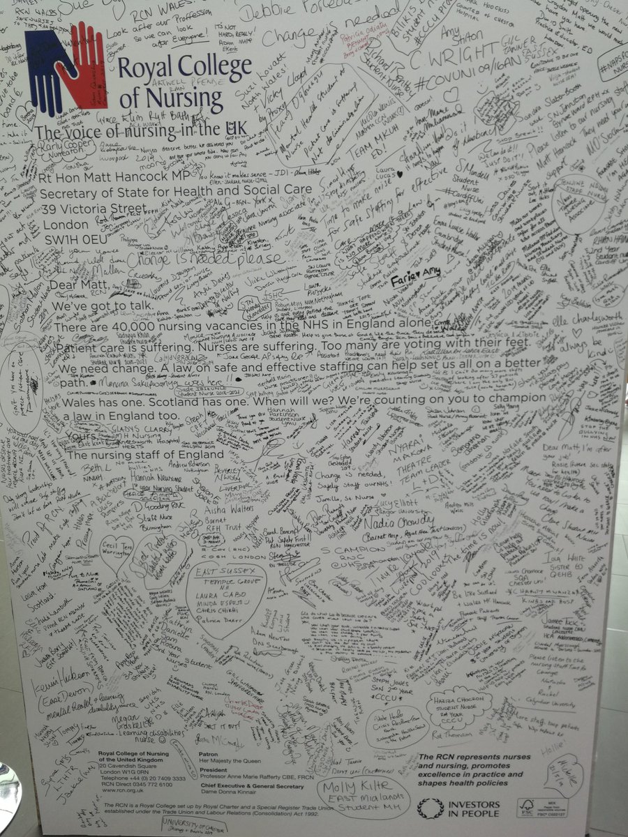 nurse_pixie's tweet photo. Signed!....just now to be sealed and delivered!!! #RCN19 @RCNEastern @theRCN @MattHancock https://t.co/5dItOnyyIa
