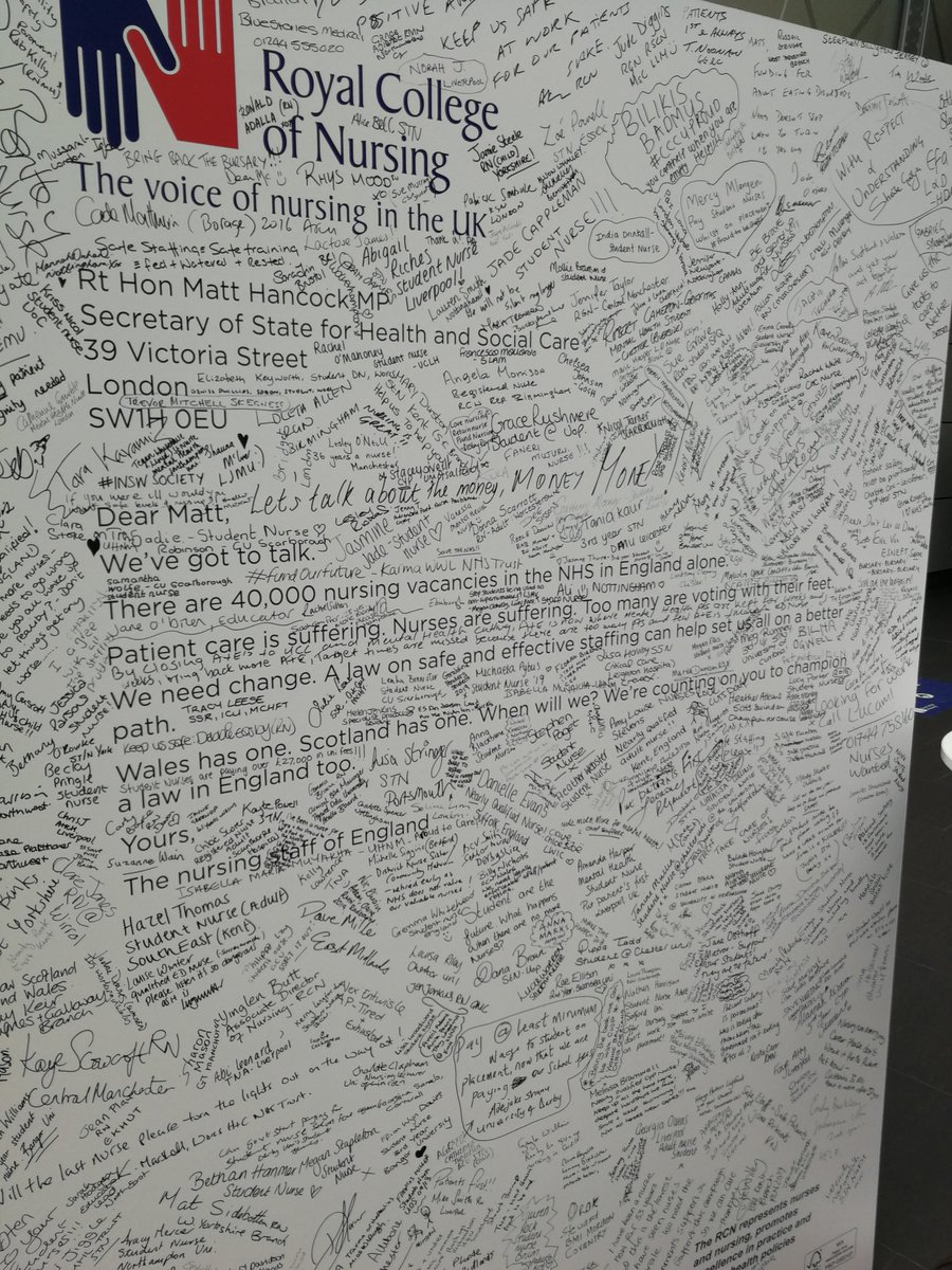 nurse_pixie's tweet photo. Signed!....just now to be sealed and delivered!!! #RCN19 @RCNEastern @theRCN @MattHancock https://t.co/5dItOnyyIa