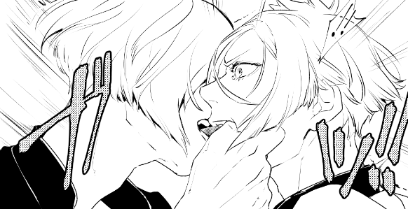 髭膝キスの日 