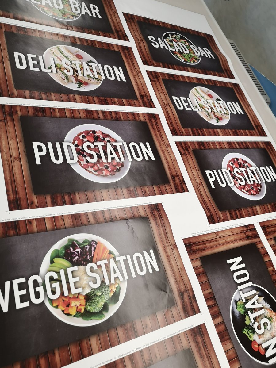 GraphicsHosch's tweet image. Starting printing .. ready to install in half term .. wish our school canteens looked like this @OliveDiningLtd #catering #largeformatprint #veggies #health #print