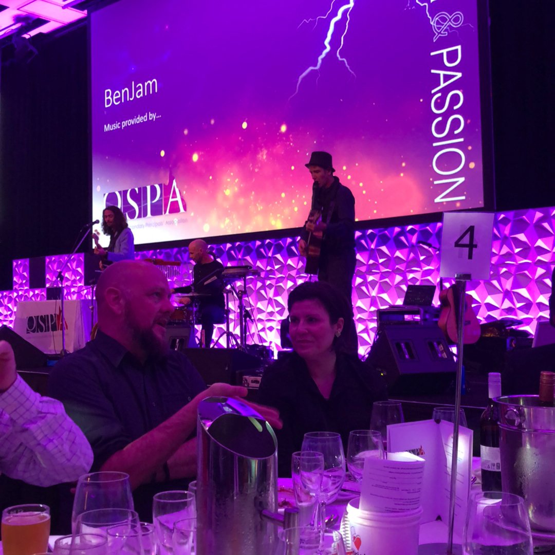 tony_mack's tweet photo. An attempt to get the drumming photo off the screen for Denise! #QSPA19 https://t.co/9b87nQnsW2