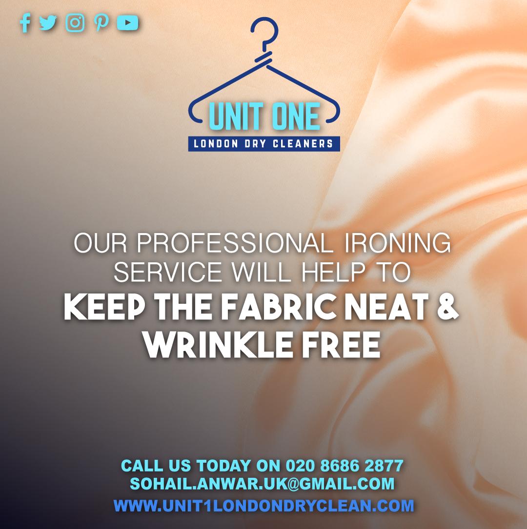 UnitOneLondon1's tweet image. Our professional ironing service will help to keep the fabric neat and wrinkle free!
Call us on 07711 840 722.
Visit our website unit1londondryclean.com
#drycleaners #drycleaning #wash #clothes #laundryday #Fresh #laundry #clean #cleanlaundry #dryclean #laundry #UK #UnitedKingdom