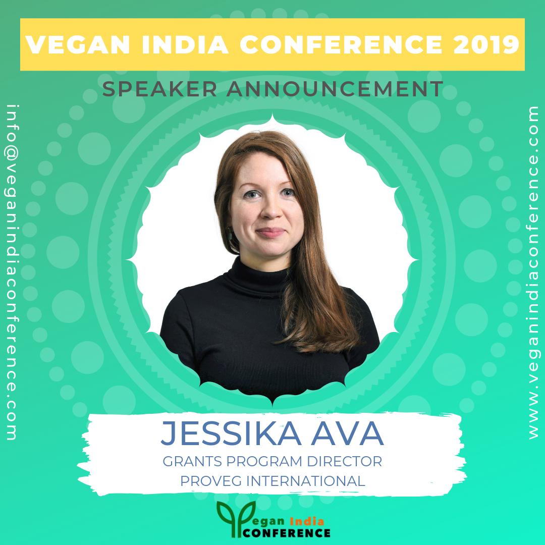 india_vegan's tweet photo. Jessika Ava is the Grants Program Director for ProVeg International, a food awareness organization aiming to reduce global consumption of animals by 50% by the year 2040. 
Catch her talk on Impact Measurement &amp; Evaluation for animal advocacy campaigns at #VIC2019.
Book Seats Now! https://t.co/NzVMFpFY8f