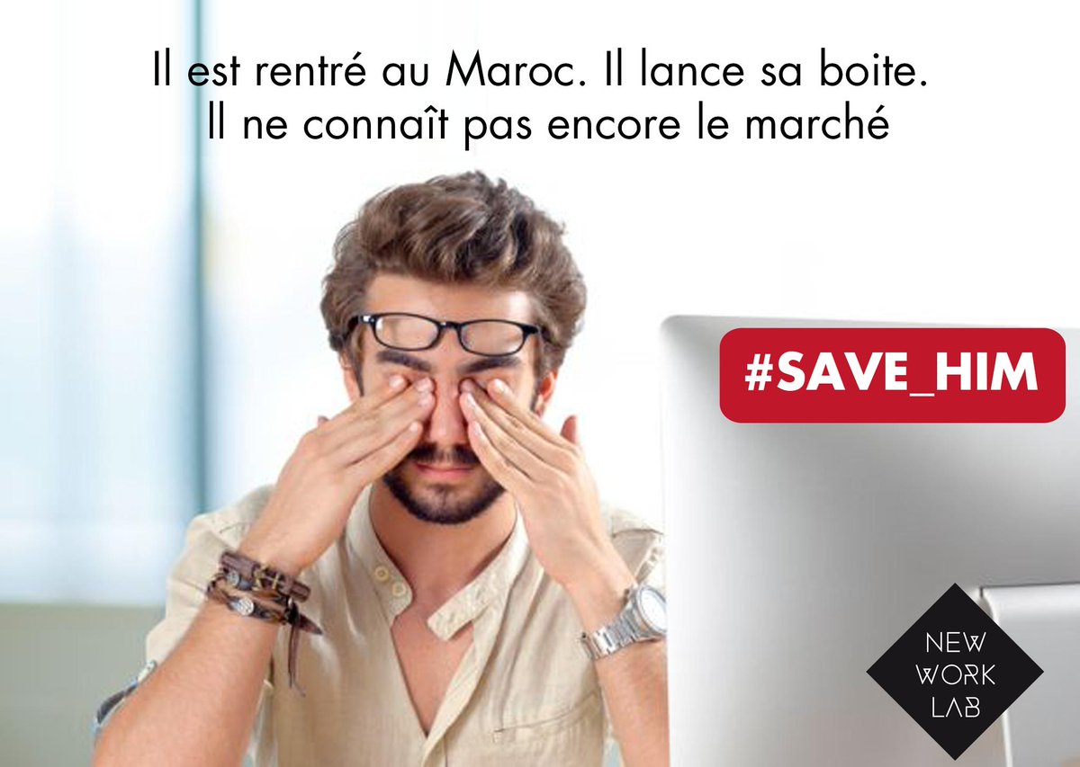 NewWorkLab's tweet image. Vous connaissez cet #entrepreneur qui vient de s'installer à #Casablanca et qui a lancé sa boîte ? #SAVE_HIM ! Dites lui de nous rejoindre au NWL pour #coworker et rencontrer d'autres #startups !  bit.ly/2xV6Lc9 
#coworking #change #work_differently #nwl #grow