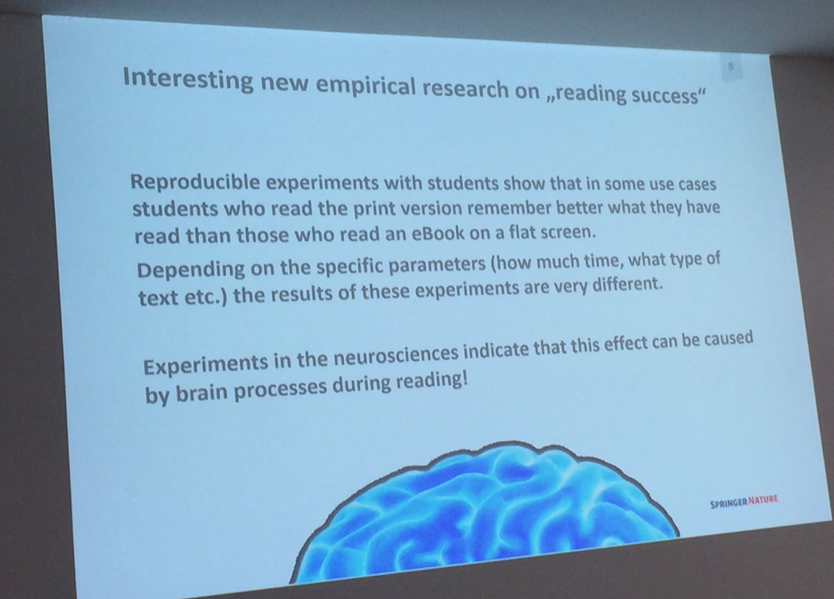 _donaukind's tweet photo. #fpk19 #move von ⁦@nptonbooks⁩ @SpringerNature "how we read?" das Lesen ist eine ganz junge Fähigkeit des Menschen und eng verbunden mit der Fähigkeit zur räumlichen Orientierung: ergo, Vorteil der gedruckten Doppelseite. https://t.co/f0cU5fC7p7