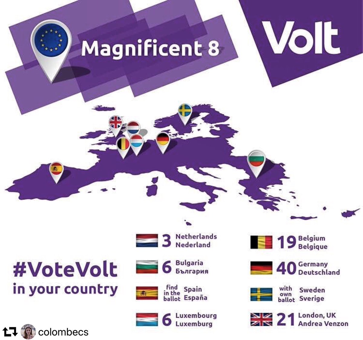 VoltItalia's tweet photo. La forza di essere un movimento paneuropeo: lo stesso programma in 8 paesi #Europei. Gli interessi italiani saranno europei, questa è la #amsterdamdeclaration
Per un futuro più libero, equo e sostenibile!
#elections2019 #ep2019 #ep19 #26may #EE2019 #VoteVolt #wewillvolteu https://t.co/93M9ZccZqs