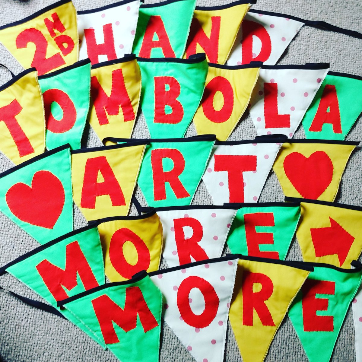 calderscribbler's tweet photo. Regular size bunting is also GO!
Many thanks to Carol Shaw for the bunting, it's saved us hours of work ❤️
Come to #Todmorden this Sat. May 25th for #Scribblecon, a friendly and free comic con!
We're raising money for @ForgetMNotChild in honour of Simon Shaw of @Legacycomics https://t.co/KbxiSudYgh