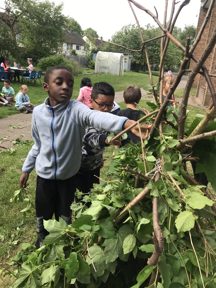 ButtonLane_'s tweet image. #3AG and #3KB have travelled back in time to the Stone Age and have made an awesome dwelling!