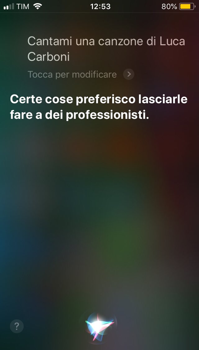 giorgiobolo81's tweet photo. #siri non vuole cantare
@lucacarboni 
#lawificolcuore https://t.co/bjw8ulcXte