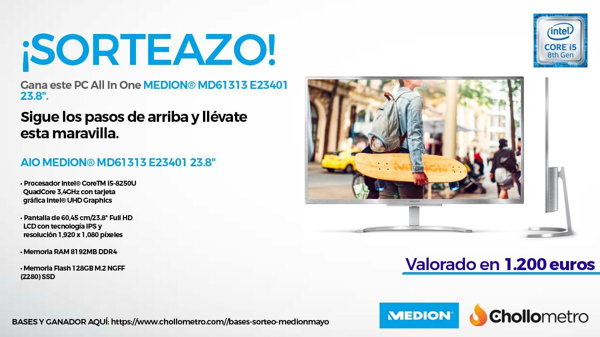 chollometro's tweet photo. 💪💪SORTEOOOO 💪💪

👉 Haz 🔁 a este tweet
👉 Sigue a @MEDIONIberia y @chollometro 
👉 Comenta también con #ChollometroYMedionPower tantas veces como ganas tengas de ganar. Cuantas más veces más posibilidades!

LLÉVATE ESTE PEDAZO PC ALL IN ONE DE MEDION! https://t.co/dQeZxTkzz3