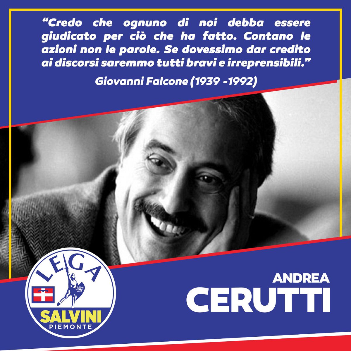 🇮🇹 In una società in cui sembrano contare più le parole che i fatti c’è chi continua a vedere in #GiovanniFalcone un esempio vivo da imitare. 
A lui, a sua moglie Francesca e ai ragazzi della scorta va il nostro eterno grazie 🙏 #23maggio1992 #giornatadellalegalita